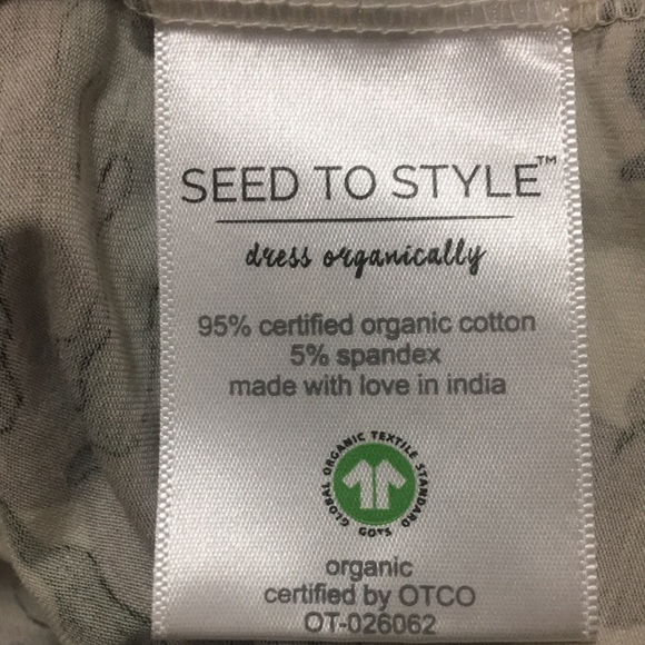 SEED TO STYLE Dress Organically Camouflage T-Shirt Ruched Side Dress - Picture 9 of 15